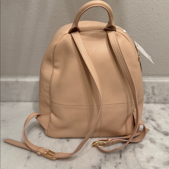 Tory Burch Pebbled Leather Backpack in Sweet Melon NWT - Picture 5 of 8